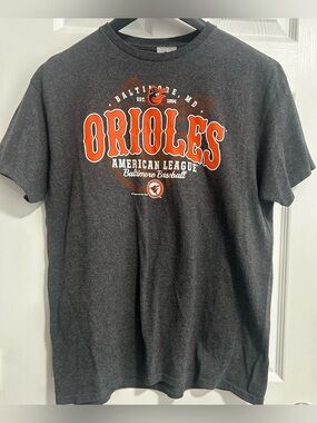 Baltimore Orioles Heather Gray Crewneck T-shirt Size Large MLB Baseball